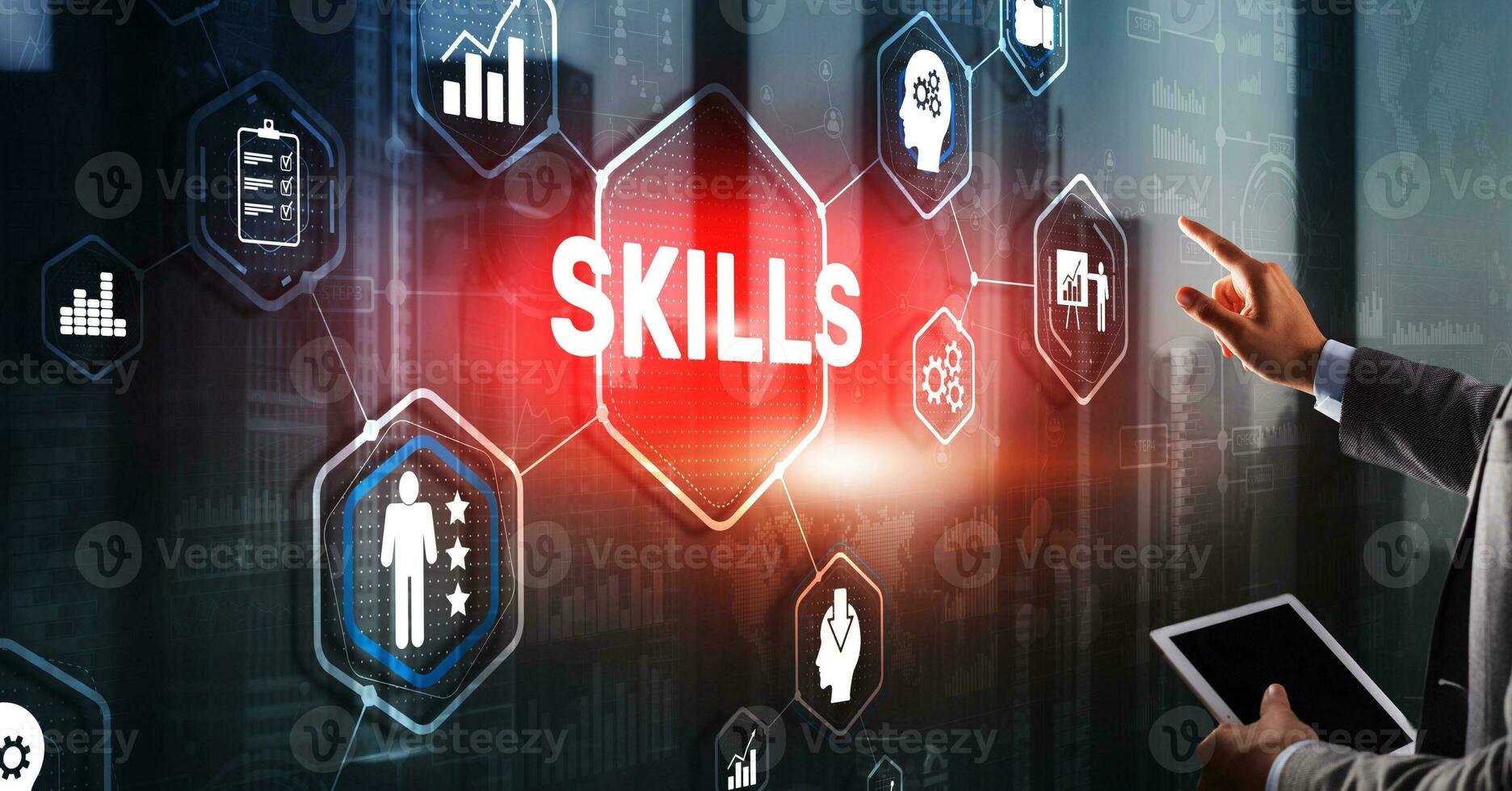 skills learning personal development finance competency business concept photo